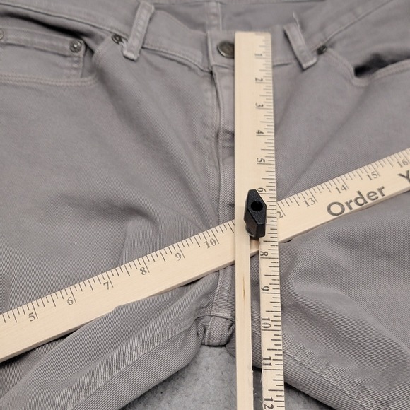 Mott Bow Mercer Jeans Mens 33x32 Gray Light Wash Slim Tapered Stretch Denim - Picture 5 of 14